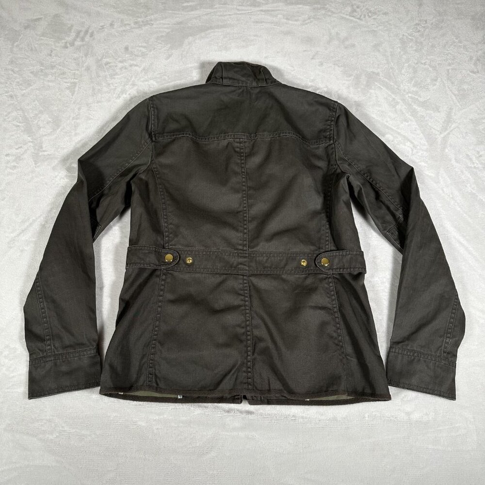 J. Crew Relaxed Boyfriend Field Jacket Women XS Full Zip Snap Adjustable Waist - Picture 9 of 11